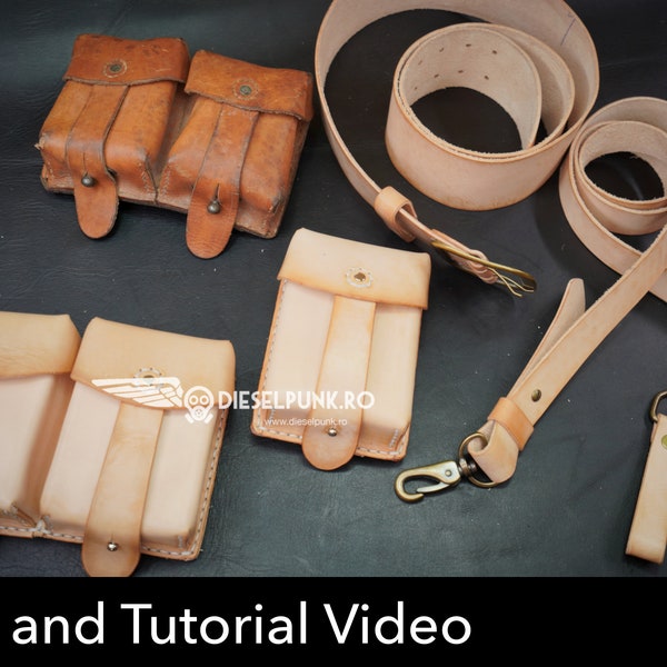 Ammo Pouch Pattern - Leather DIY - Pdf Download - Ammunition Pouch - Video Tutorial