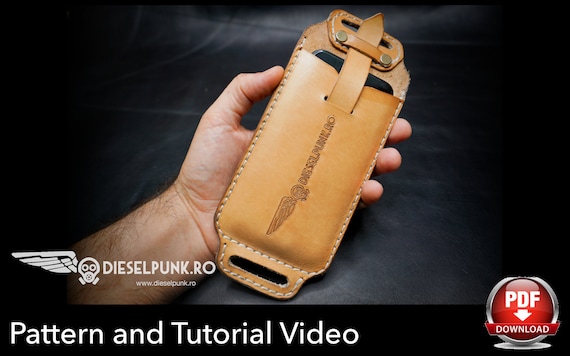 Phone Case Pattern - Leather DIY - Pdf Download - Video Tutorial