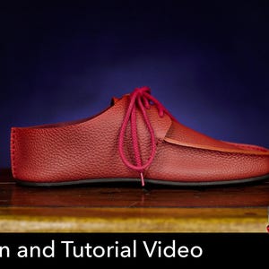Leather Moccasins Pattern: DIY Loafers Template (PDF) with Video Tutorial image 2