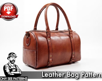 Leder Weekender Schnittmuster - DIY PDF mit Video Anleitung