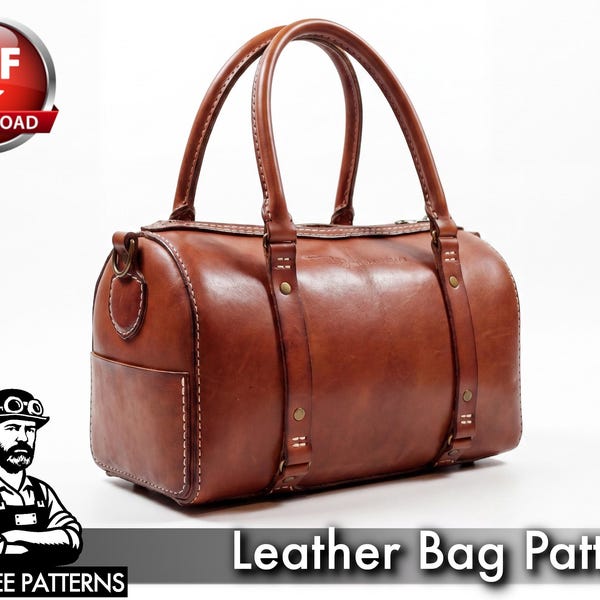 Leather Weekender Bag Pattern - DIY PDF with Video Guide