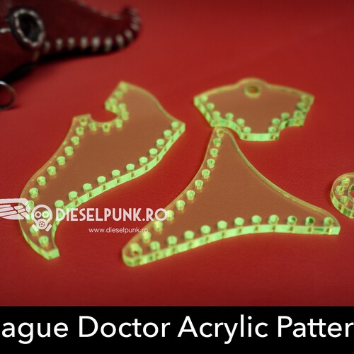 Tiny Plague Doctor acrylic templates - Acrylic pattern