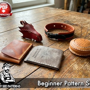 Drachenleder Schlüsselanhänger Muster - Digitales PDF mit einfacher Videoanleitung
