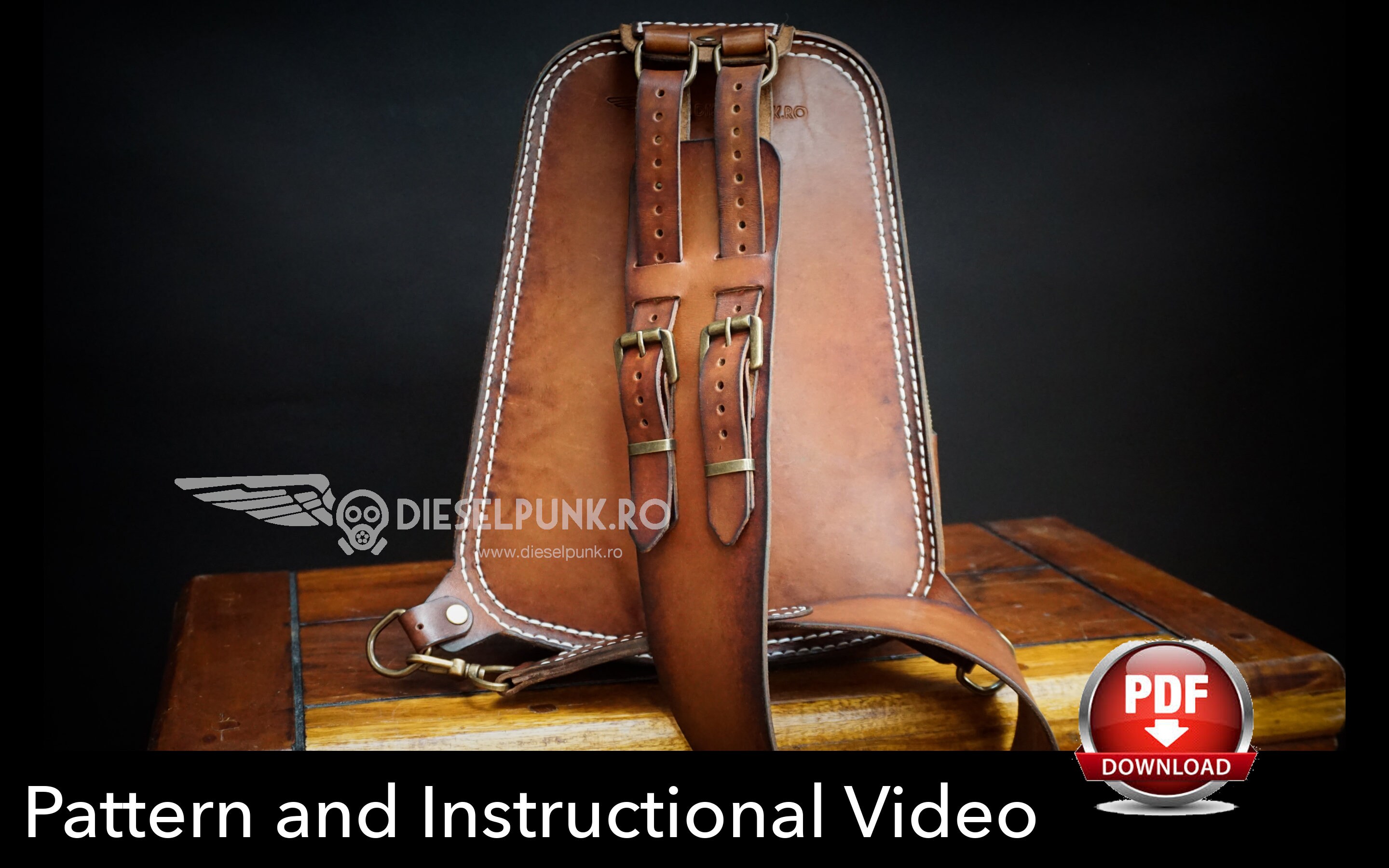 Sling Bag Pattern Leather DIY Pdf Download Leather Pattern