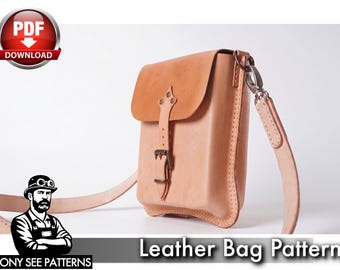 Leather Messenger Bag Pattern: DIY Sewing Template (PDF + Video)