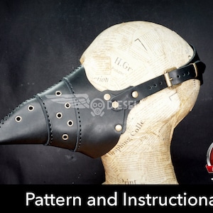 Plague Doctor Mask Beak Pattern - Leather DIY - Pdf Download - Video Tutorial