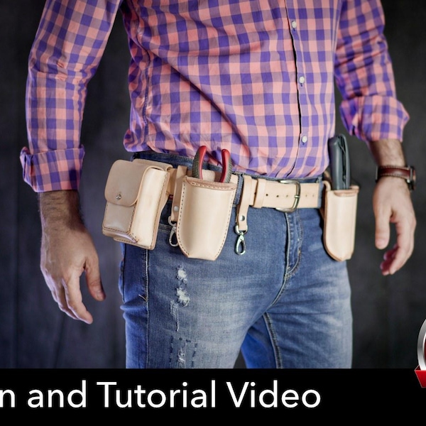 Tool Belt Pattern: Leather Hip Bag DIY - PDF Download