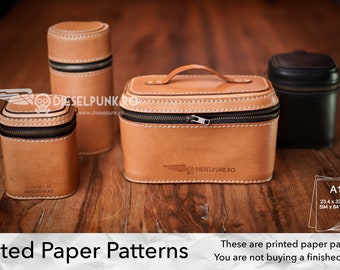 Leather Box Set PAPER Pattern - DIY Pattern - Paper template - Video Tutorial