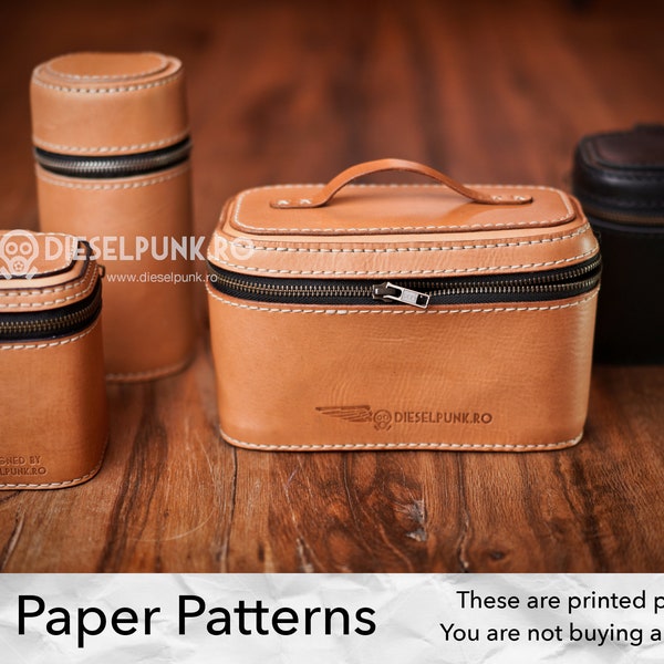 Leder Box Set PAPIER Schnittmuster - DIY Pattern - Papierschablone - Video Tutorial