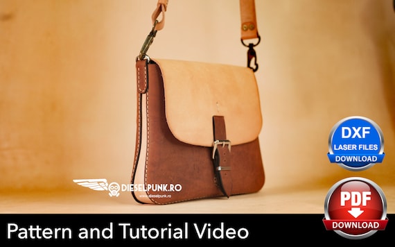 Ladies Purse Pattern - Bag Pattern - Leather DIY - Pdf Download - Leather Purse - Video Tutorial