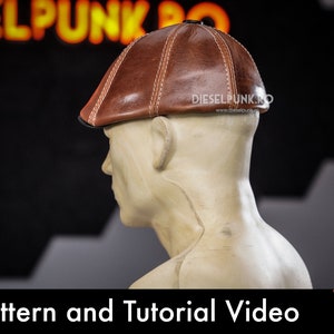 Flat Cap PATTERN Peaky Blinders Hat Duckbill Cap Pattern Video Tutorial image 6