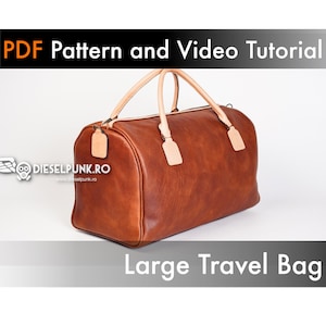 Reisetasche Schnittmuster - Leder DIY - Pdf Download - Video Anleitung