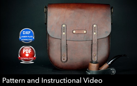 Bag Pattern - Leather DIY - Pdf Download - Messenger Bag - Video Tutorial