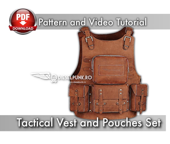 Tactical Vest Pattern Set with Pouches - Cosplay DIY - Pdf Download  - Video Tutorial