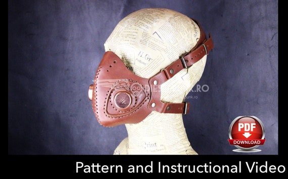Steampunk Mask Pattern - DIY Mask - Pdf Download - Video Tutorial