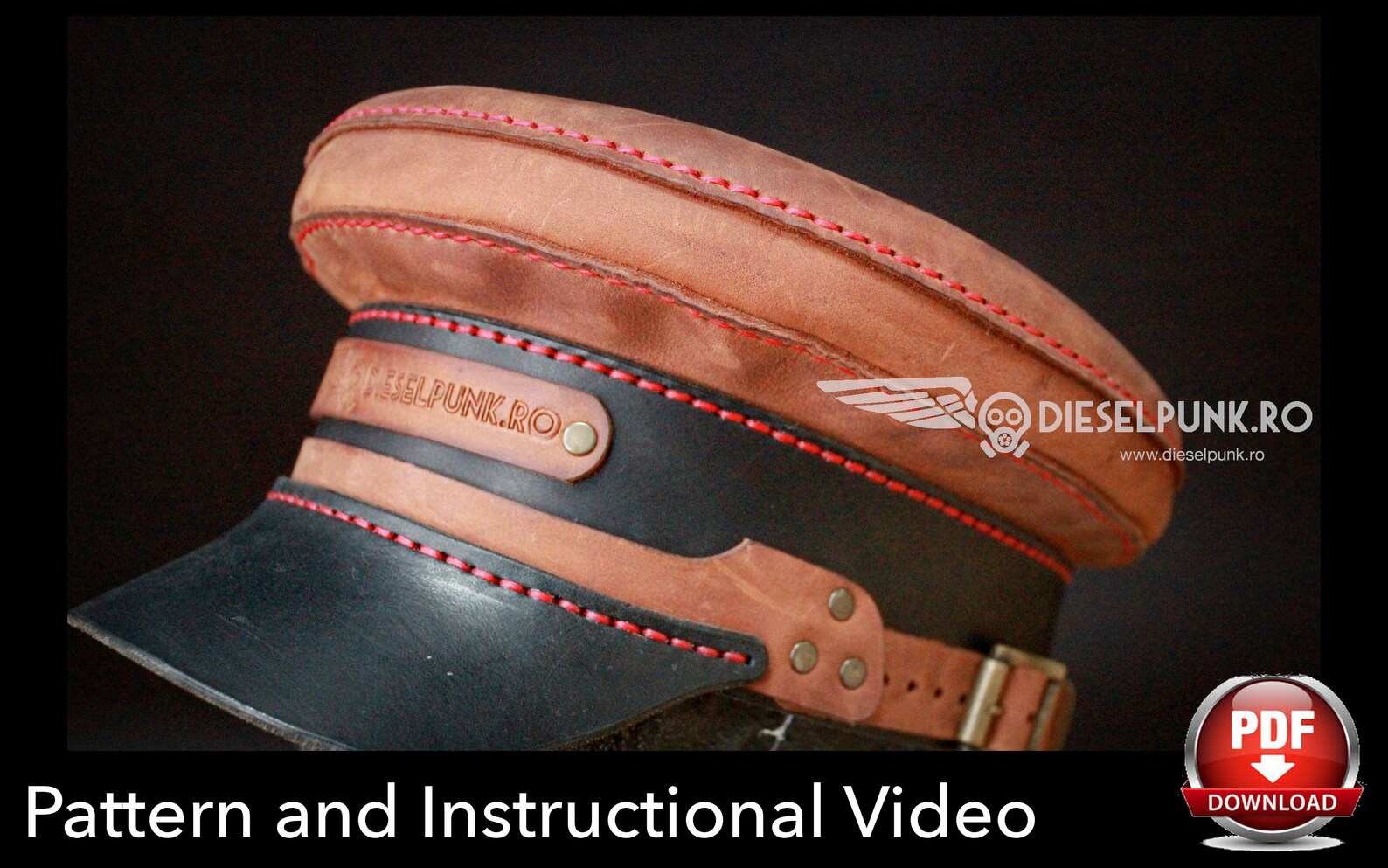 Leather Hat PATTERN DIY Hat Cap Pattern Video Tutorial Etsy