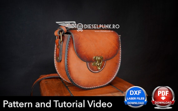 Ladies Purse Pattern - Bag Pattern - Leather DIY - Pdf Download - Leather Purse - Video Tutorial