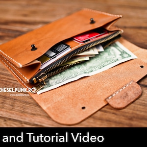 Leather Wallet Pattern Leather DIY Pdf Download Wallet Template Set ...