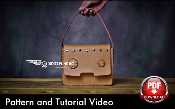 Fashion Bag Pattern - Leather DIY - Pdf Download - Leather Bag - Video Tutorial