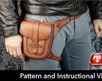 Leather Hip Bag Pattern: DIY Template (PDF) with Video Tutorial