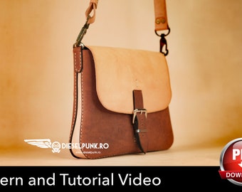Ladies Purse Pattern - Bag Pattern - Leather DIY - Pdf Download - Leather Purse - Video Tutorial