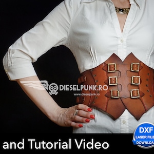 Corset Pattern - Steampunk Corset DIY - Leather Corset Template - PDF Download