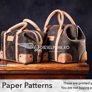 Bag Pattern - Printed Paper Patterns - Leather DIY - Doctor Bag - Video Tutorial