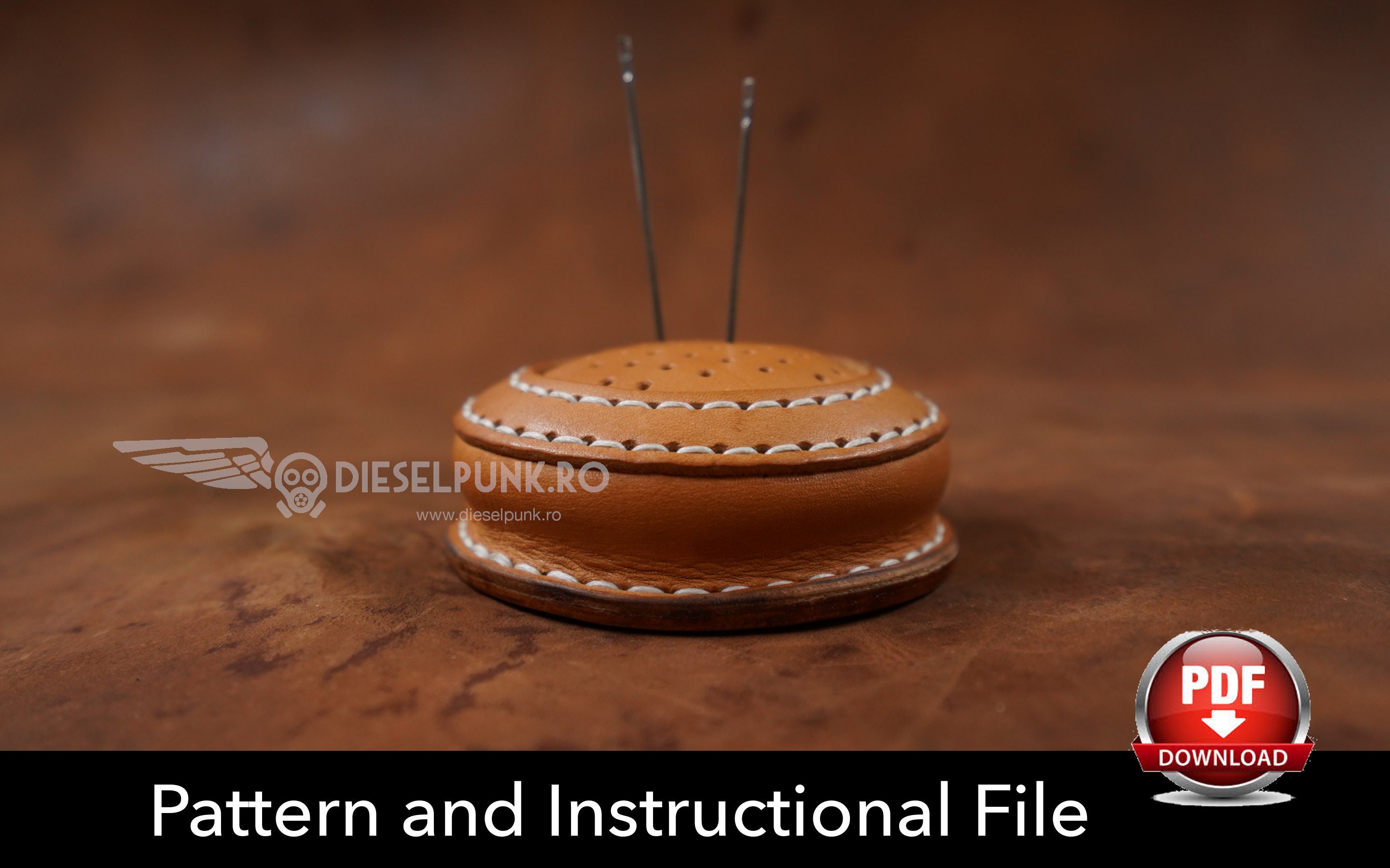 Pin Cushion Pattern Leather Diy Pdf Download Instructional File