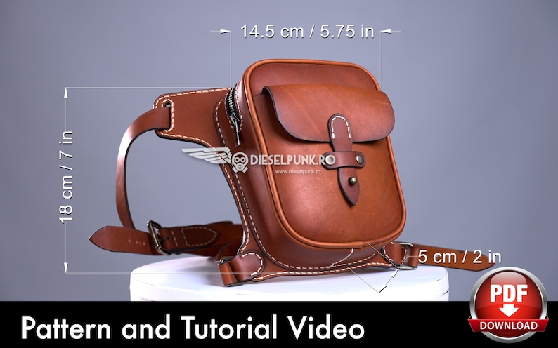 Hip Bag Sewing Pattern: Leather DIY PDF (with Video Tutorial) - Etsy