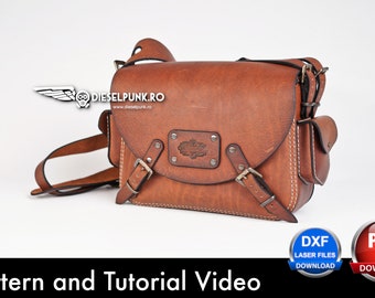 JP Bag Pattern: Leather Ladies Bag Template (PDF) with Video Tutorial