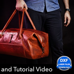 Duffel Bag Pattern - Leather DIY - Pdf Download - Gym Bag - Video Tutorial