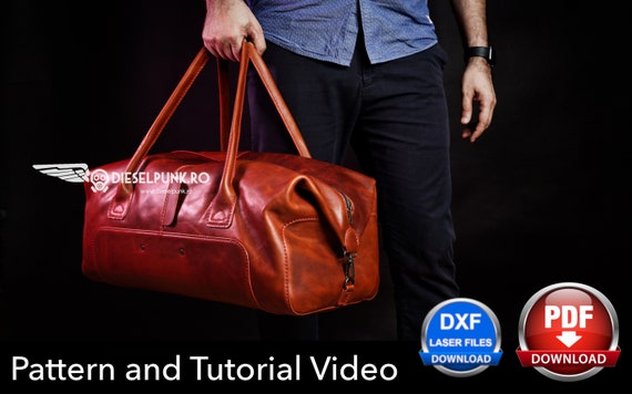 Duffel Bag Pattern - Leather DIY - Pdf Download - Gym Bag - Video Tutorial