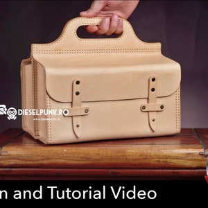 Leather Tool Bag Pattern - Pdf Download - Leather DIY - Tool Bag - Video Tutorial