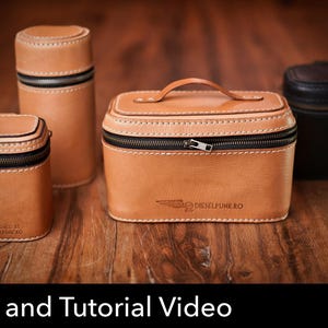 Leather Toiletry Bag Pattern - Easy DIY Box Dopp Kit
