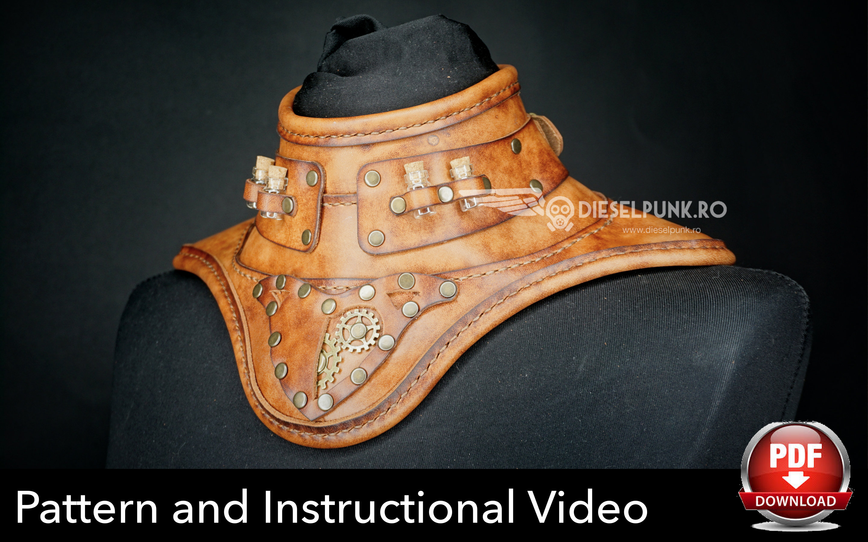 Pattern Neck Armour Cosplay DIY Pdf Download Video Tutorial