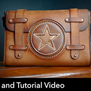 Bicycle Bag Pattern: Leather Messenger Template (PDF) with Video Tutorial