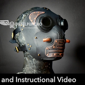 Steampunk Mask Pattern - DIY Mask - Pdf Download - Video Tutorial