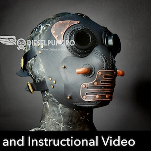 Patrón de máscara Steampunk - Máscara DIY - Descarga PDF - Videotutorial