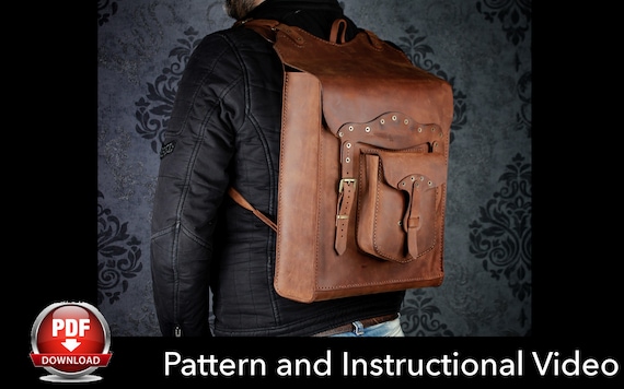 Backpack Pattern - Leather DIY - Pdf Download - Video Tutorial