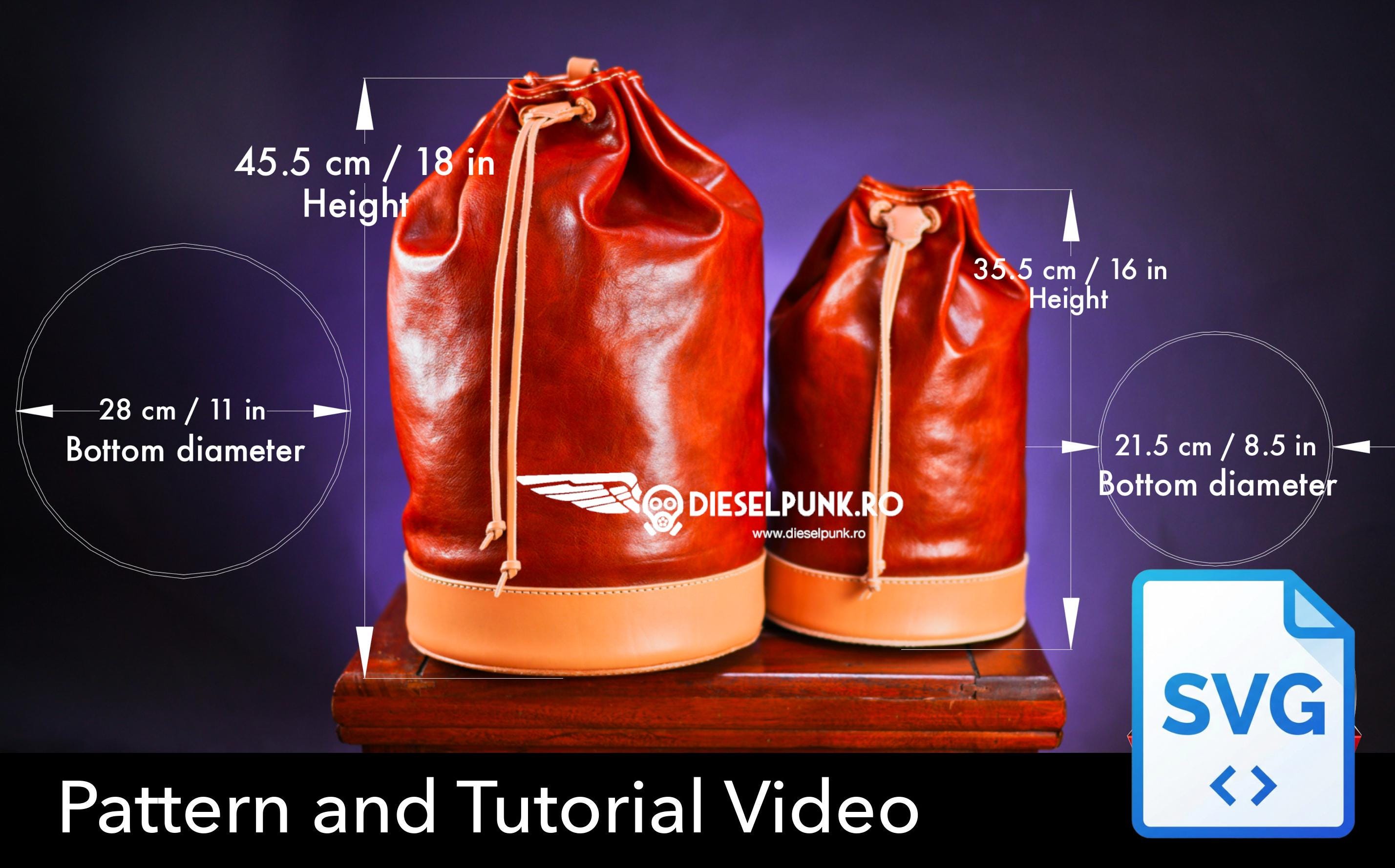 Duffel Bag SVG DXF for Leathercraft | Laser Cutting Bag Pattern - Etsy