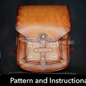 Backpack Pattern - Leather DIY - Pdf Download  - Video Tutorial