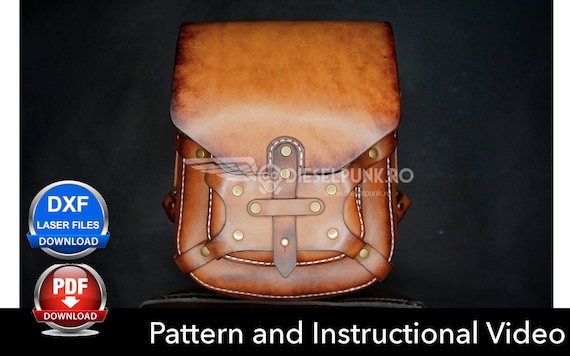 Backpack Pattern - Leather DIY - Pdf Download  - Video Tutorial