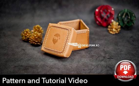 Leather Box Template - Leather DIY - Pdf Download - Gift Box DIY