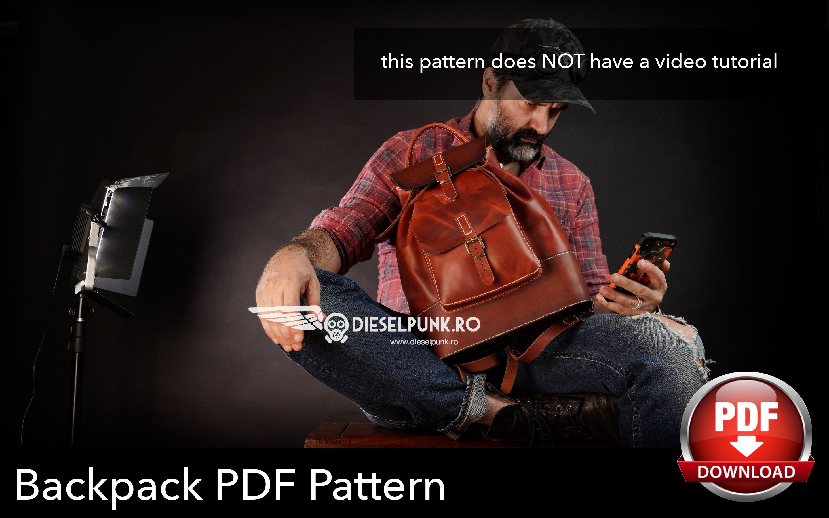 The D-Konstrukt Backpack - Backpack Pattern - Leather DIY - Pdf Download