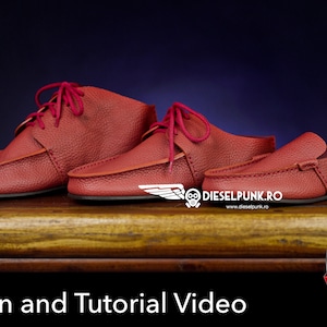 Moccasins Pattern - Shoe Templates - Leather DIY - Pdf Download - Loafers pattern - Video Tutorial