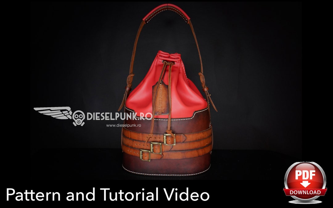 Leather Bucket Bag Pattern DIY (PDF Download With Video Tutorial) - Etsy