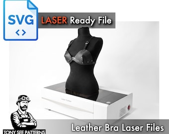 Leather Bra SVG DXF for Leathercraft | Laser Cutting Bra Pattern