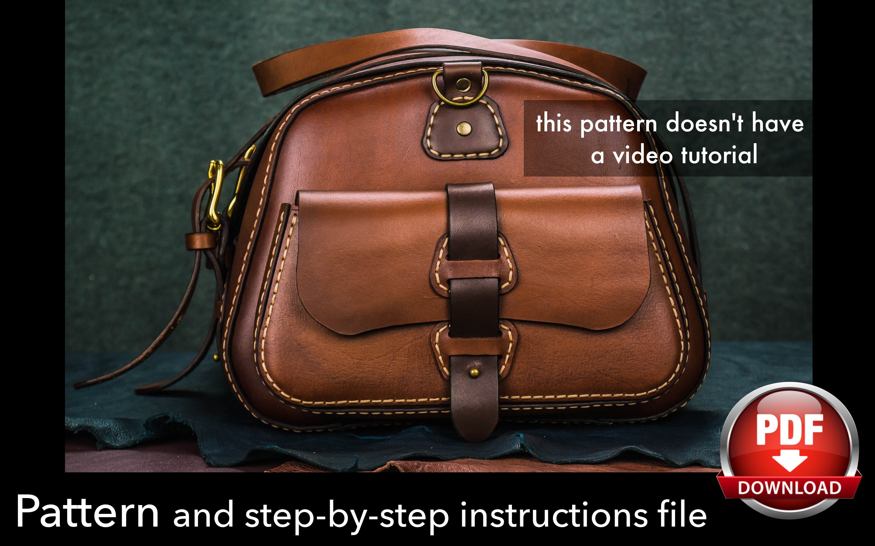Bag Pattern Leather DIY Pdf Download Carry on Bag Pattern