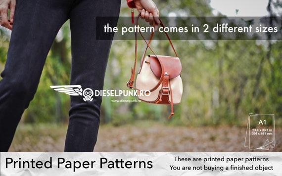 Ladies Purse Pattern - Printed Paper Patterns - Leather DIY - Leather Purse - Video Tutorial