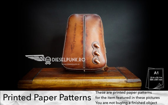 Backpack Pattern - Printed Paper Patterns - Leather DIY - Sling Bag - Video Tutorial